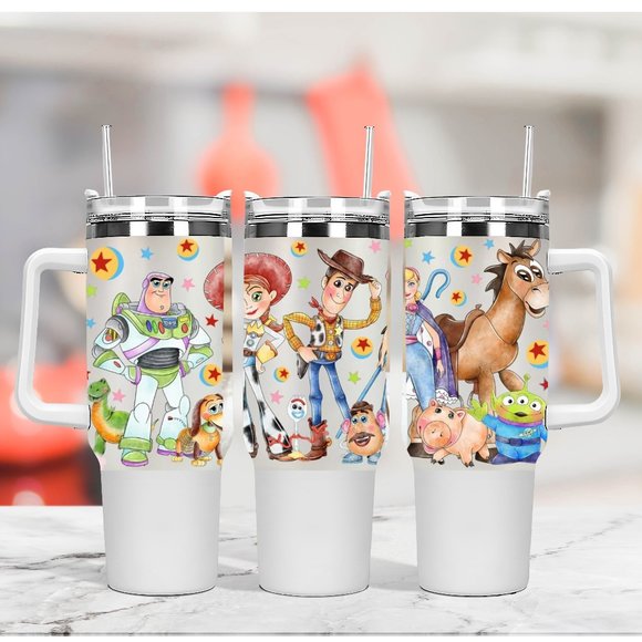 Hand Crafted Other - Custom 40 oz Tumbler Walt Disney Toy Story Woody Buzz Brand new double w…